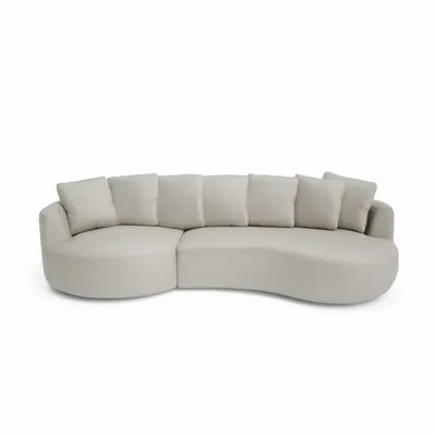 Sofas for hospitalities & contracts - 4-Seater Left Corner Sofa BELLEVILLE - Cream - CITY SOFA