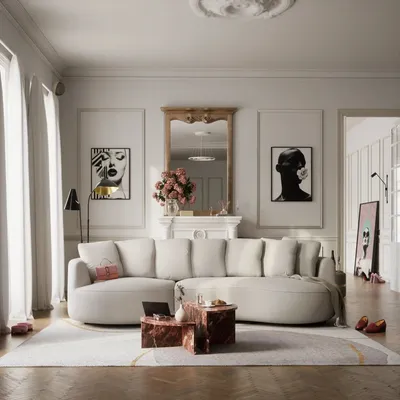 Sofas for hospitalities & contracts - 4-Seater Left Corner Sofa BELLEVILLE - Cream - CITY SOFA
