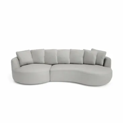 Sofas for hospitalities & contracts - 4-Seater Left Corner Sofa BELLEVILLE - Silver - CITY SOFA