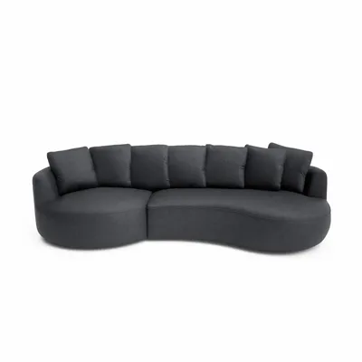 Sofas for hospitalities & contracts - 4-Seater Left Corner Sofa BELLEVILLE - Grey - CITY SOFA
