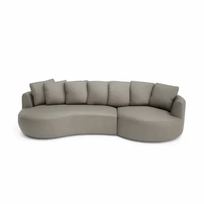 Sofas for hospitalities & contracts - 4-Seater Right Corner Sofa BELLEVILLE - Taupe - CITY SOFA