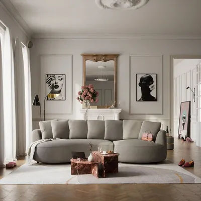 Sofas for hospitalities & contracts - 4-Seater Right Corner Sofa BELLEVILLE - Taupe - CITY SOFA