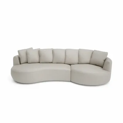 Sofas for hospitalities & contracts - 4-Seater Right Corner Sofa BELLEVILLE - Cream - CITY SOFA