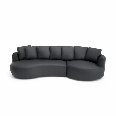 Sofas for hospitalities & contracts - 4-Seater Right Corner Sofa BELLEVILLE - Grey - CITY SOFA