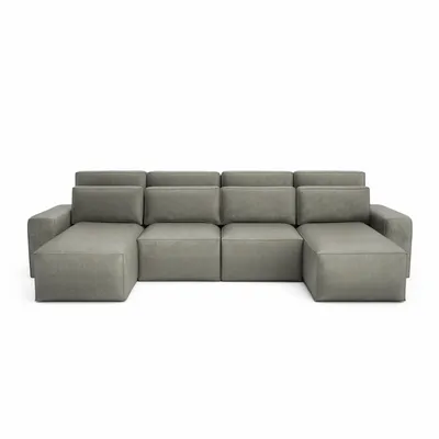 Sofas for hospitalities & contracts - Corner Sofa Bed JORDAAN - U shape - Ash - CITY SOFA