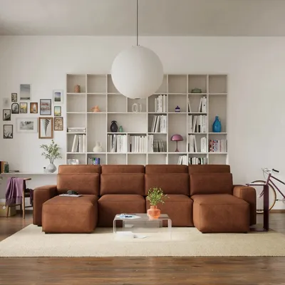 Sofas for hospitalities & contracts - Corner Sofa Bed JORDAAN - U shape - Brick - CITY SOFA