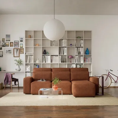 Sofas for hospitalities & contracts - Universal Corner Sofa Bed JORDAAN - Brick - CITY SOFA