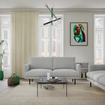 Sofas for hospitalities & contracts - 3-Seater Sofa BRERA - Grey - CITY SOFA