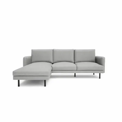 Sofas for hospitalities & contracts - 4-Seater Left Corner Sofa BRERA - Grey - CITY SOFA