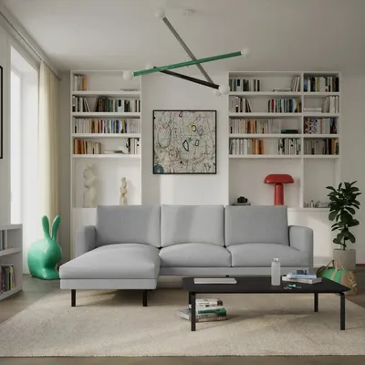 Sofas for hospitalities & contracts - 4-Seater Left Corner Sofa BRERA - Grey - CITY SOFA