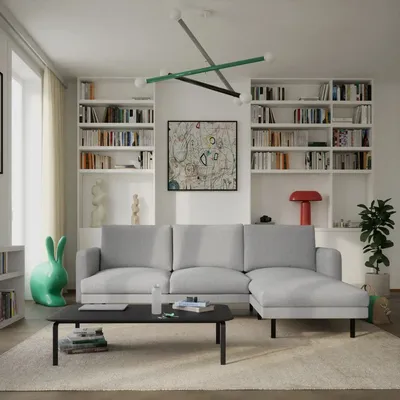 Sofas for hospitalities & contracts - 4-Seater Right Corner Sofa BRERA - Grey - CITY SOFA