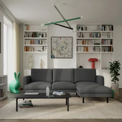 Sofas for hospitalities & contracts - 4-Seater Right Corner Sofa BRERA - Dark Grey - CITY SOFA
