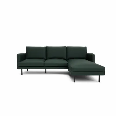 Sofas for hospitalities & contracts - 4-Seater Right Corner Sofa BRERA - Green - CITY SOFA