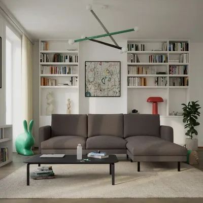 Sofas for hospitalities & contracts - 4-Seater Right Corner Sofa BRERA - Taupe - CITY SOFA
