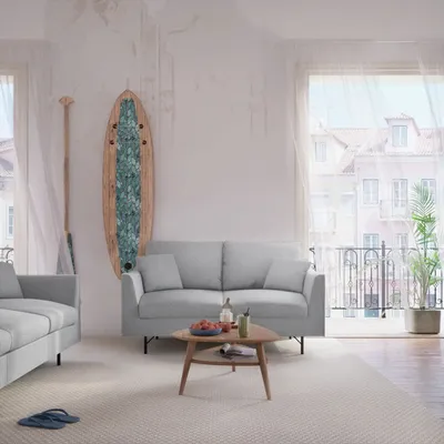 Sofas for hospitalities & contracts - 2-Seater Sofa ALFAMA - Grey - CITY SOFA