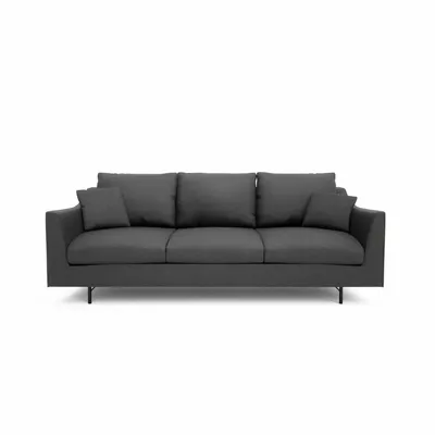 Sofas for hospitalities & contracts - 3-Seater Sofa ALFAMA - Dark Grey - CITY SOFA