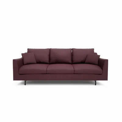 Sofas for hospitalities & contracts - 3-Seater Sofa ALFAMA - Burgundy - CITY SOFA