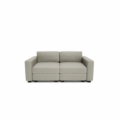 Sofas for hospitalities & contracts - 2-Seater Modular Sofa GRACIA - Beige Grey - CITY SOFA