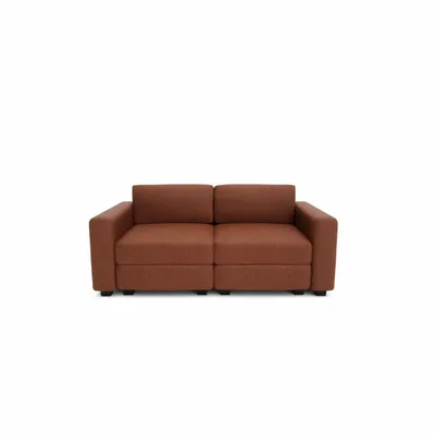 Sofas for hospitalities & contracts - 2-Seater Modular Sofa GRACIA - Terracotta - CITY SOFA