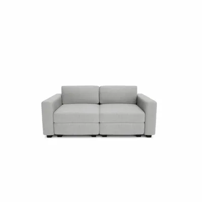 Sofas for hospitalities & contracts - 2-Seater Modular Sofa GRACIA - Grey - CITY SOFA
