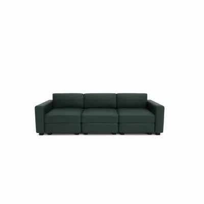 Sofas for hospitalities & contracts - 3-Seater Modular Sofa GRACIA - Green - CITY SOFA