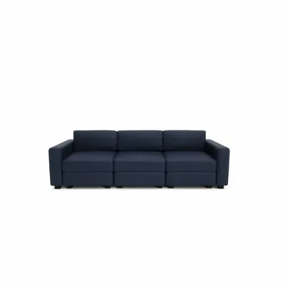 Sofas for hospitalities & contracts - 3-Seater Modular Sofa GRACIA - Dark Blue - CITY SOFA
