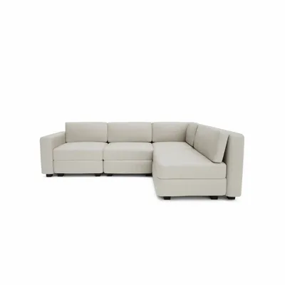 Sofas for hospitalities & contracts - 4-Seater Corner Modular Sofa GRACIA - Cream Beige - CITY SOFA