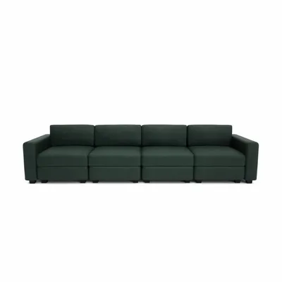 Sofas for hospitalities & contracts - 4-Seater Modular Sofa GRACIA - Green - CITY SOFA