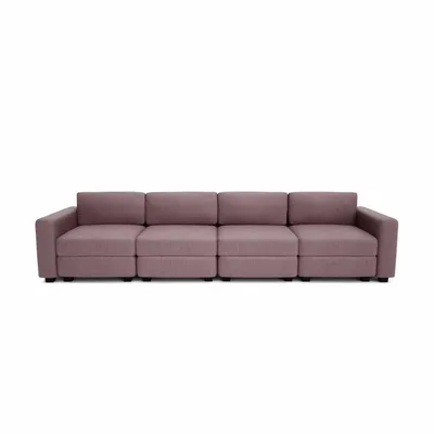 Sofas for hospitalities & contracts - 4-Seater Modular Sofa GRACIA - Dusty Pink - CITY SOFA