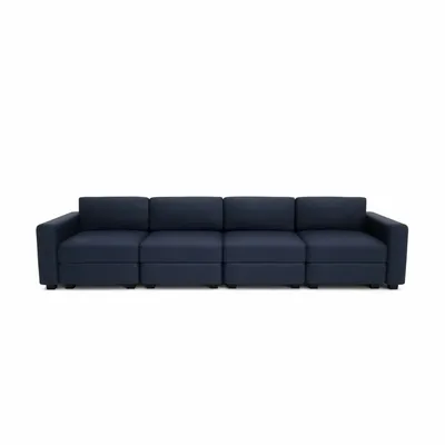 Sofas for hospitalities & contracts - 4-Seater Modular Sofa GRACIA - Dark Blue - CITY SOFA