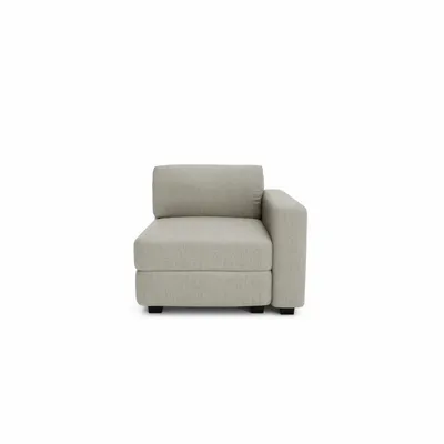 Sofas for hospitalities & contracts - Modular Sofa GRACIA - End Module - Beige Grey - CITY SOFA