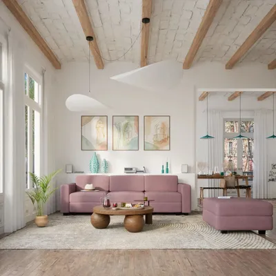 Sofas for hospitalities & contracts - Modular Sofa GRACIA - End Module - Dusty Pink - CITY SOFA