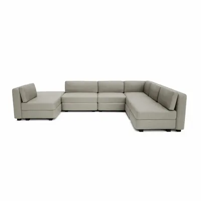 Sofas for hospitalities & contracts - Modular Sofa GRACIA - U-shaped 160 x 340 x 230 cm - Beige Grey - CITY SOFA