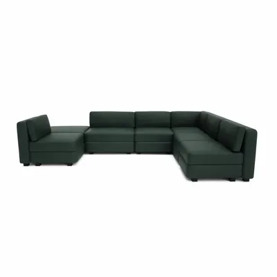 Sofas for hospitalities & contracts - Modular Sofa GRACIA - U-shaped 160 x 340 x 230 cm - Green - CITY SOFA