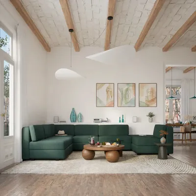 Sofas for hospitalities & contracts - Modular Sofa GRACIA - U-shaped 160 x 340 x 230 cm - Green - CITY SOFA