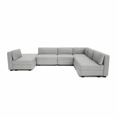 Sofas for hospitalities & contracts - Modular Sofa GRACIA - U-shaped 160 x 340 x 230 cm - Grey - CITY SOFA