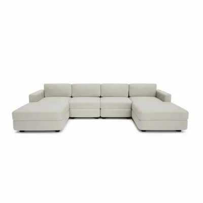 Sofas for hospitalities & contracts - Modular Sofa GRACIA - U-shaped 180 x 320 x 180 cm - Cream Beige - CITY SOFA
