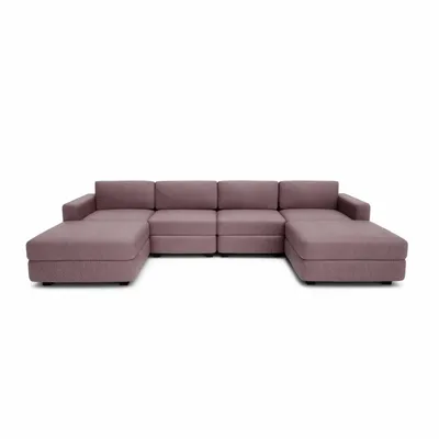 Sofas for hospitalities & contracts - Modular Sofa GRACIA - U-shaped 180 x 320 x 180 cm - Dusty Pink - CITY SOFA