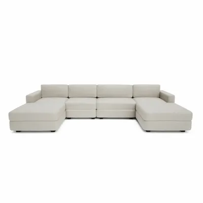 Sofas for hospitalities & contracts - Modular Sofa GRACIA - U-shaped 180 x 340 x 180 cm - Cream Beige - CITY SOFA
