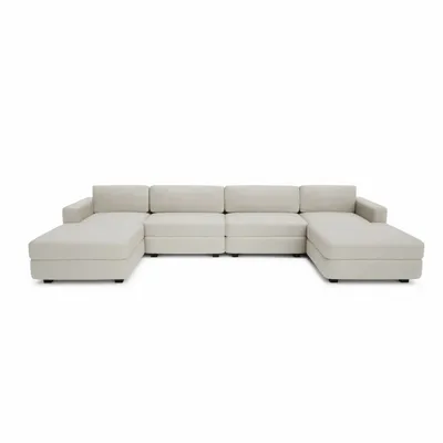 Sofas for hospitalities & contracts - Modular Sofa GRACIA - U-shaped 180 x 360 x 180 cm - Cream Beige - CITY SOFA
