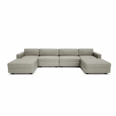 Sofas for hospitalities & contracts - Modular Sofa GRACIA - U-shaped 180 x 360 x 180 cm - Beige Grey - CITY SOFA