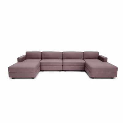 Sofas for hospitalities & contracts - Modular Sofa GRACIA - U-shaped 180 x 360 x 180 cm - Dusty Pink - CITY SOFA