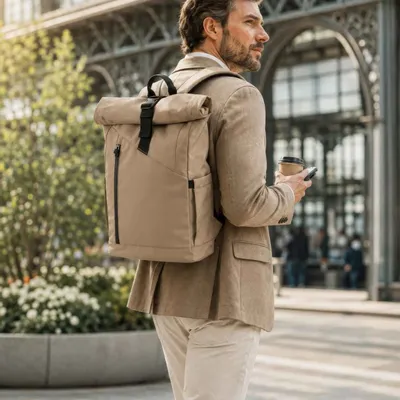 Accessoires de voyage - URBAN SAND ROLL TOP Sac à dos - TROIKA GERMANY
