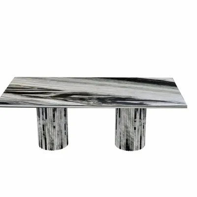 Lawn tables - Coffee tables -120X60X40 cm - Jaspura - Marbre Panda - STONE VALLEY
