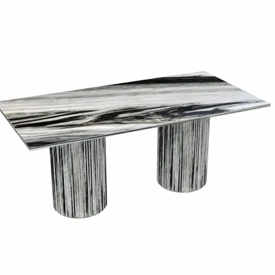 Tables de jardin - Table à manger - 200X100X75cm - Jaspura - Marbre Panda - STONE VALLEY