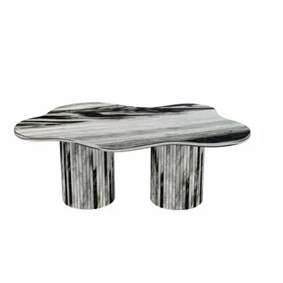 Tables de jardin - Tables basses - 110X70X40 cm - Nunoca - Marbre Panda - STONE VALLEY