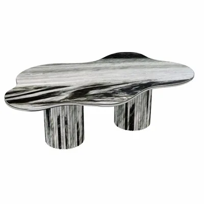 Lawn tables - Coffee tables -130X80X40 cm - Nunoca - Marbre Panda - STONE VALLEY