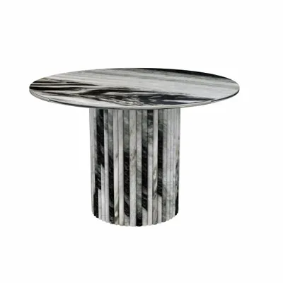 Lawn tables - Dining Tables -120X120X75 cm - Ocel - Marbre Panda - STONE VALLEY