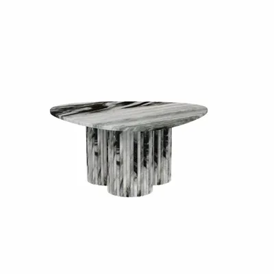 Tables de jardin - Tables basses - 80X80X40 cm - Rivage - Marbre Panda - STONE VALLEY