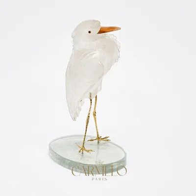 Orfèvrerie - Sculpture « Crête de l'aube », objet d'art en quartz transparent - CARMELO PARIS
